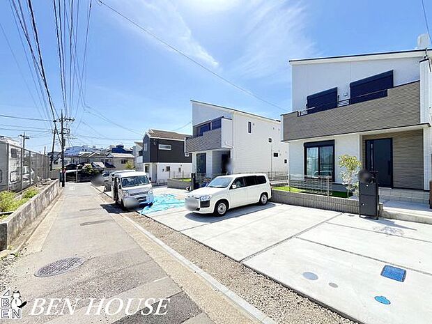 外観・車通りが少なく、落ち着いた住宅街に位置しています。外観のやさしい印象が、この街の空気によく馴染みます。