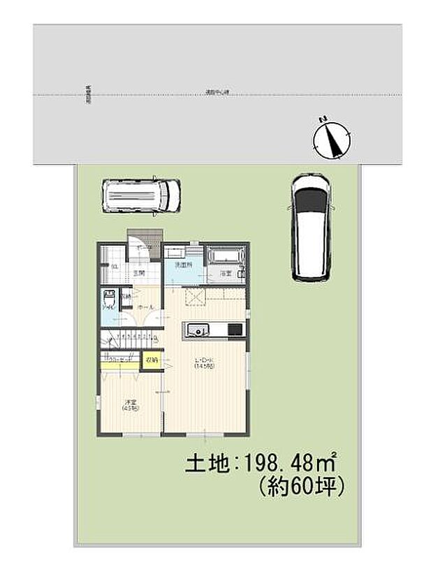 間取りは参考プランです。土地60坪ありますので、様々なプランがご提案できます。是非ご相談ください。