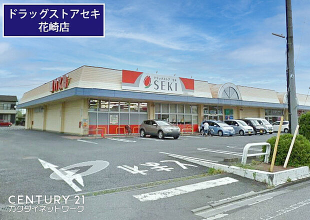 ドラッグストアセキ花崎店まで1390m、ドラッグストアセキ花崎店　徒歩18分