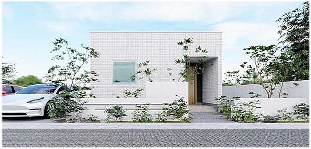 こちらの土地は建築条件ございません。あくまで建築例となりますのでご安心ください。こちらの土地にはこのような建物が建築できます。