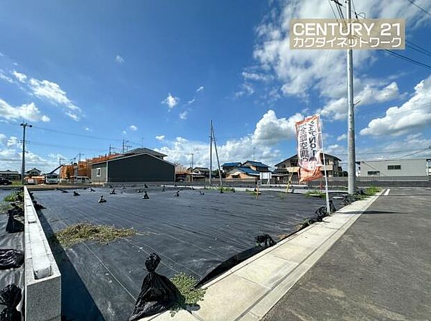 91.35坪の広々敷地です。