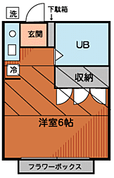 ＪＯＹ108 1階ワンルームの間取り