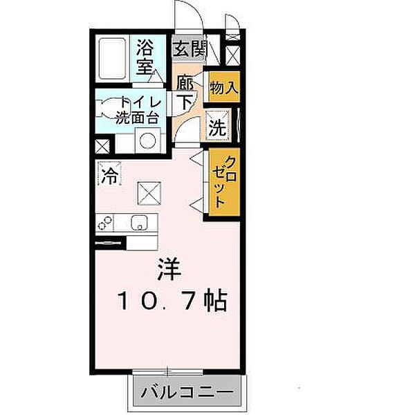 画像2:単身者様にオススメの間取りです♪