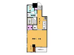 ウィステリアタワー 1Kの間取図画像