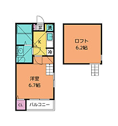 ドリーム1 1Kの間取図画像