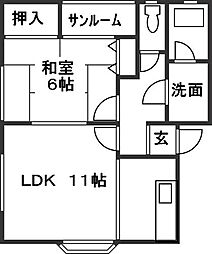 間取図画像 1LDK