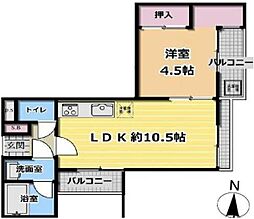 セザール久が原 1LDKの間取図画像