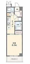 アルテール湘南 1Kの間取図画像