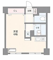ラフィントール湘南 ワンルームの間取図画像