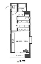 アネシス湘南 1Kの間取図画像