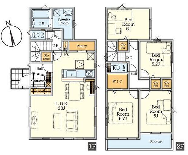各居室には収納スペースが用意されており整理整頓がしやすいレイアウトです。