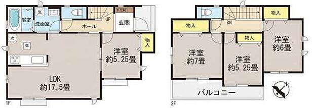 各部屋に十分な収納スペースが設けられているため整理整頓がしやすい間取りです。