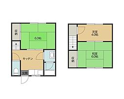 JR東海道・山陽本線 南彦根駅 徒歩29分の賃貸アパート 1階3DKの間取り