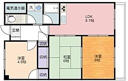 メゾンあおき2 4階3LDKの間取り