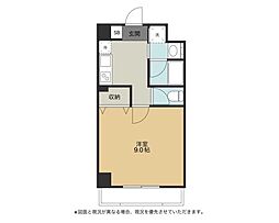 マンション彦根駅西 2階1Kの間取り