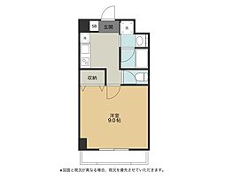 マンション彦根駅西 3階1Kの間取り
