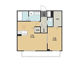 ヴィラ・カリーノ 1階1LDKの間取り