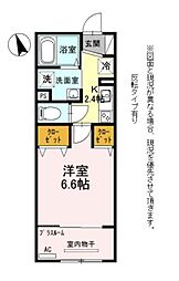 キャッスル 2階1SKの間取り