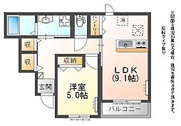 Ｖｉａ　Ｌｕｃｅ 1階1LDKの間取り
