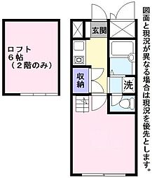 バローゼ 2階1Kの間取り