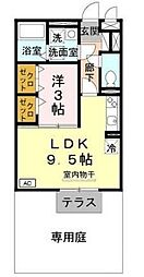 ＥＡＳＴ　ＮＯＮＡＭＩ拾番館 1階1LDKの間取り
