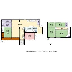 JR東海道・山陽本線 彦根駅 3.5kmの賃貸一戸建て 6SLDKの間取り