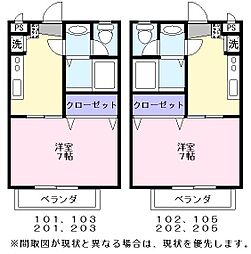ジュネスドミール 1階1Kの間取り