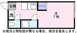 デイズ平田 ワンルームの間取図画像