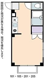 メゾンソレイユ ワンルームの間取図画像