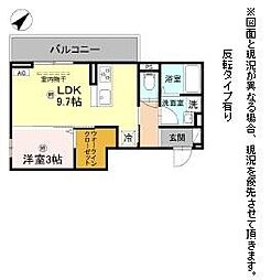 the Earth.01 1LDKの間取図画像