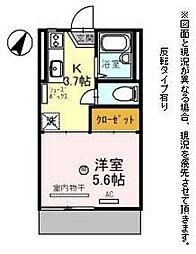 ハイツてんりゅう 1Kの間取図画像
