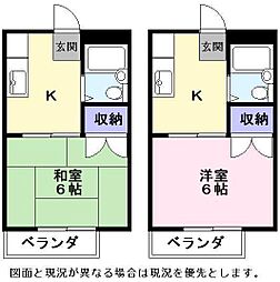 ウィステリアコーポ 1Kの間取図画像