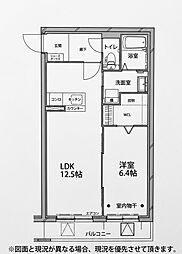 フリーガーデン 1LDKの間取図画像
