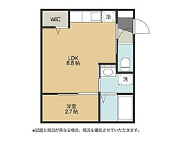 INTEGRAL NISHIKIMACHI 1LDKの間取図画像