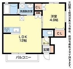 グッドライフステージ小泉 1LDKの間取図画像