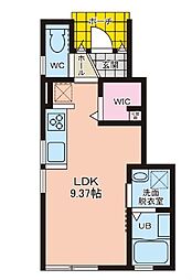 Lapin garden 1Kの間取図画像