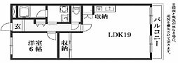 セリマンション 1LDKの間取図画像
