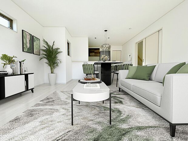 光溢れるこの空間はみんなの笑顔が集う場所。※現況の物件写真にCGによる画像処理がされています。