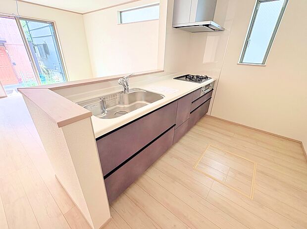 コミュニケーションを楽しめる対面式キッチンなら会話も弾みそう。