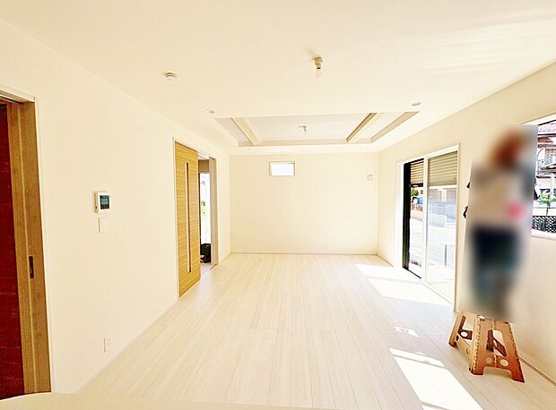 折上天井でお洒落なリビング空間にこだわりました。