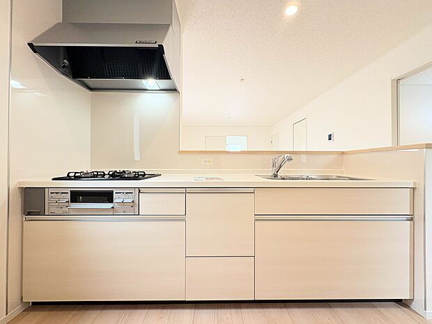 すぐに取り出せ、さっとしまえる収納量の多い引き出し式システムキッチン。