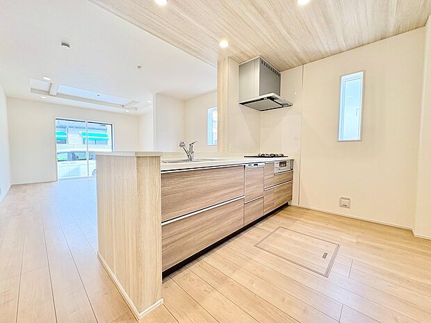 毎日の家事が楽しくなるように考え抜かれたキッチン。