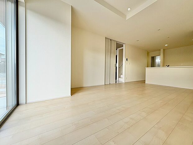 17.5帖のLDKは対面式キッチンを採用しました。