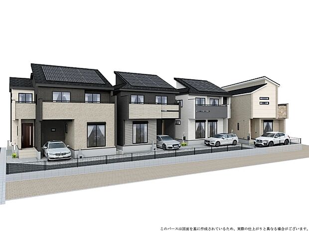 完成予想図。左側が当物件。