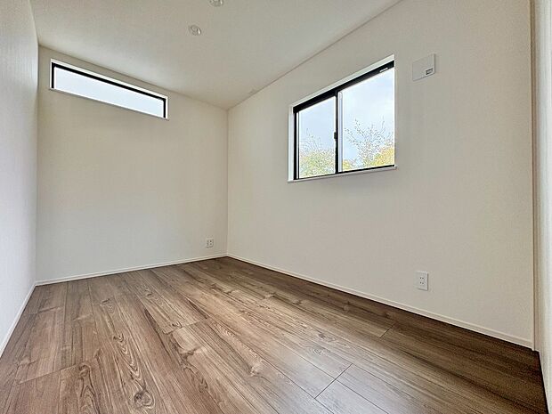 2階は全居室二面採光。採光や通風を考えて設計された間取り。