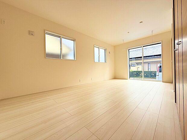 将来的に二つの部屋にアレンジできるフレキシブルルーム。