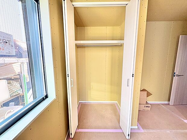 各お部屋にしっかりと収納スペースを設けてあります。(令和8年3月 撮影)