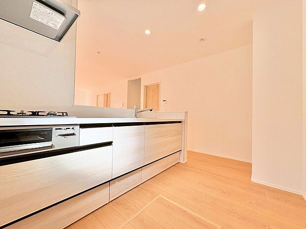 毎日の家事が楽しくなるように考え抜かれたキッチン。