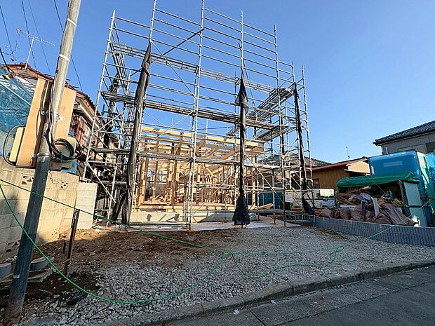 ゆとりの敷地49坪の4LDK。南庭先4.5mの広々とした空間を設けました。(令和7年12月 撮影)