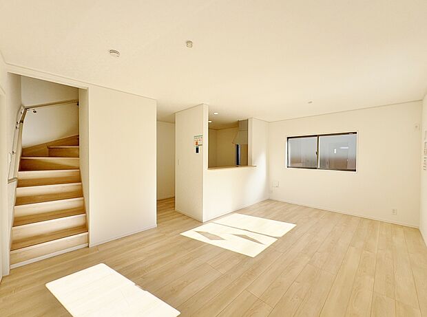 どこにいても空間全体を見渡せるおしゃれなＬＤＫです。